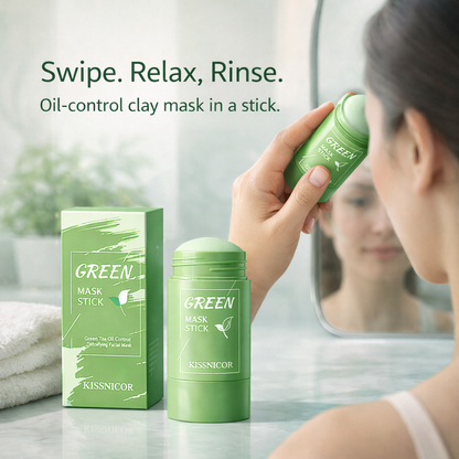 Green Tea Cleansing Mask Stick | 15-Minute T-Zone Reset | Shrink Pores | Deep Blackhead Remover